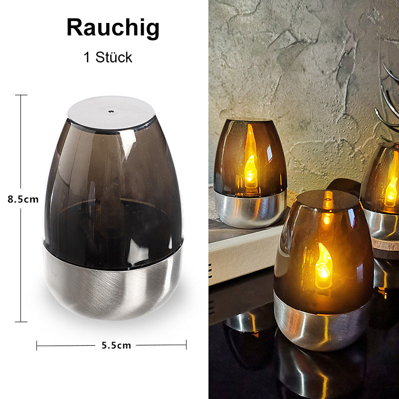 🕯️ KÖP 2 FÅ 1 GRATIS! ☀️ 6-Pack Solenergi-LED-Bordslampor – Flamlösa & Vattentäta, Auto Tänd/Släck med Skymningssensor för Trädgård & Fest 🏕️