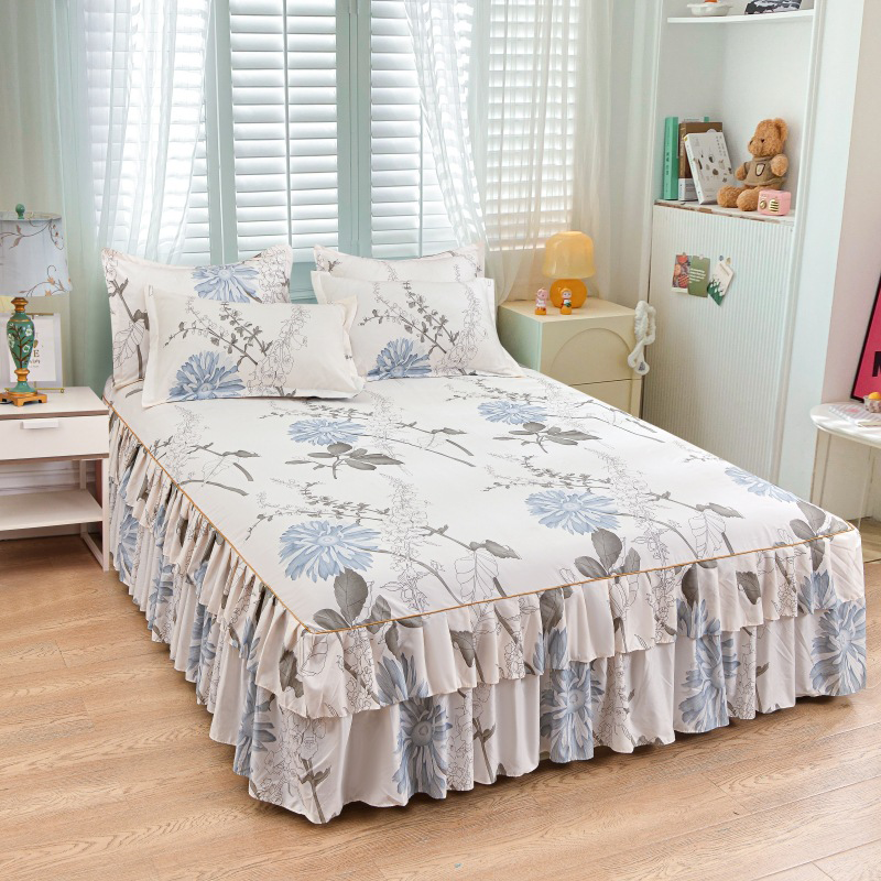 ⏳Begränsad tid 50 % Rabatt⏰3-delat set med volangförsedd sängkjol🛏️
