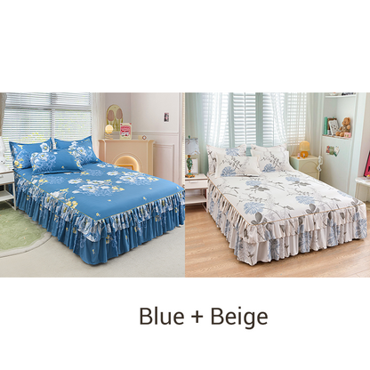 ⏳Begränsad tid 50 % Rabatt⏰3-delat set med volangförsedd sängkjol🛏️
