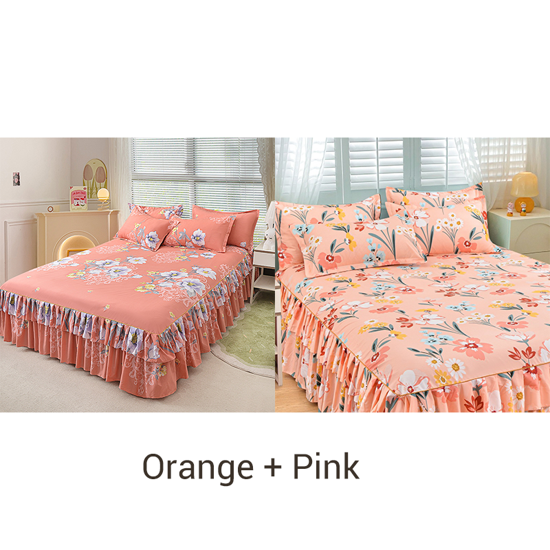 ⏳Begränsad tid 50 % Rabatt⏰3-delat set med volangförsedd sängkjol🛏️