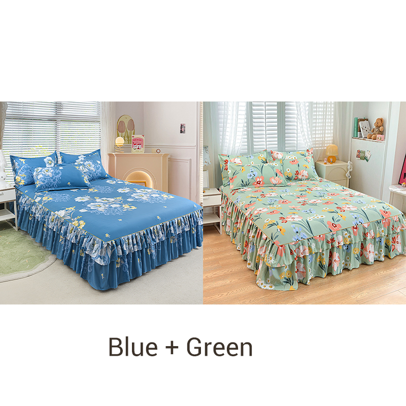 ⏳Begränsad tid 50 % Rabatt⏰3-delat set med volangförsedd sängkjol🛏️