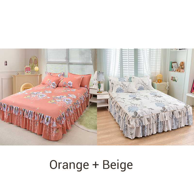 ⏳Begränsad tid 50 % Rabatt⏰3-delat set med volangförsedd sängkjol🛏️