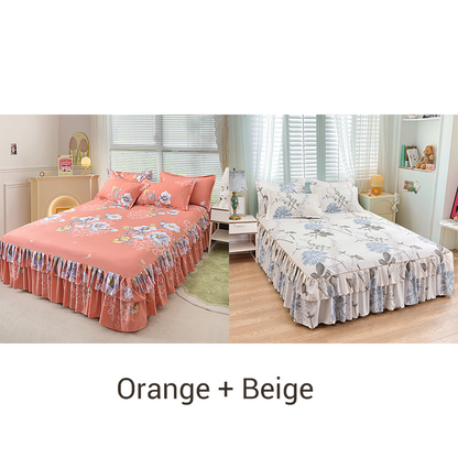 ⏳Begränsad tid 50 % Rabatt⏰3-delat set med volangförsedd sängkjol🛏️
