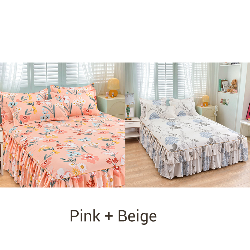 ⏳Begränsad tid 50 % Rabatt⏰3-delat set med volangförsedd sängkjol🛏️