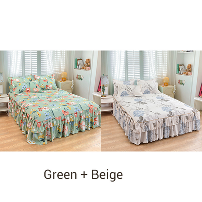 ⏳Begränsad tid 50 % Rabatt⏰3-delat set med volangförsedd sängkjol🛏️