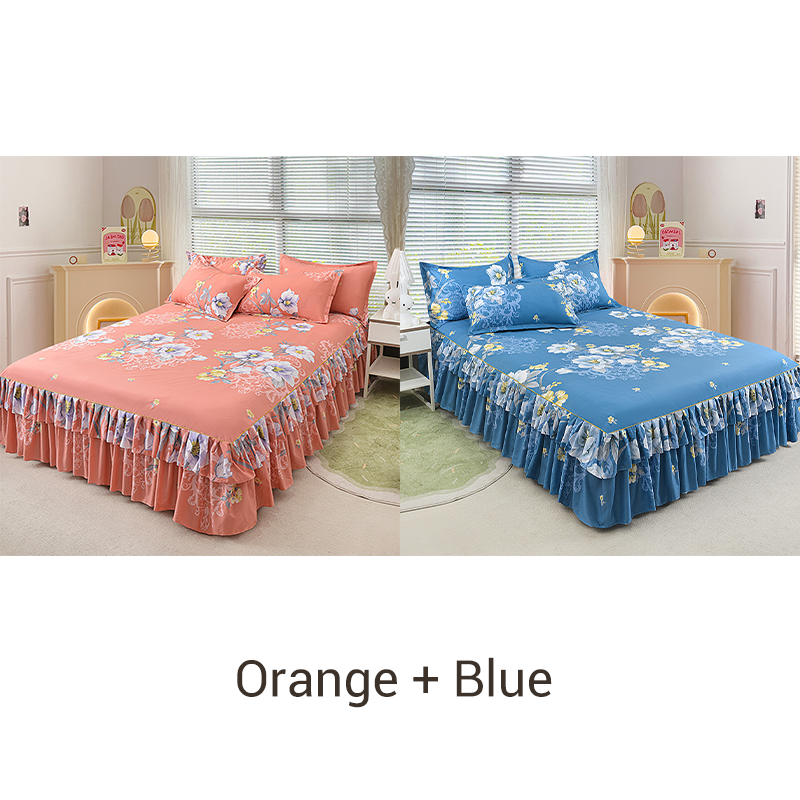 ⏳Begränsad tid 50 % Rabatt⏰3-delat set med volangförsedd sängkjol🛏️