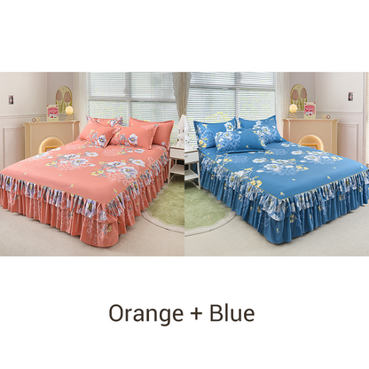 ⏳Begränsad tid 50 % Rabatt⏰3-delat set med volangförsedd sängkjol🛏️