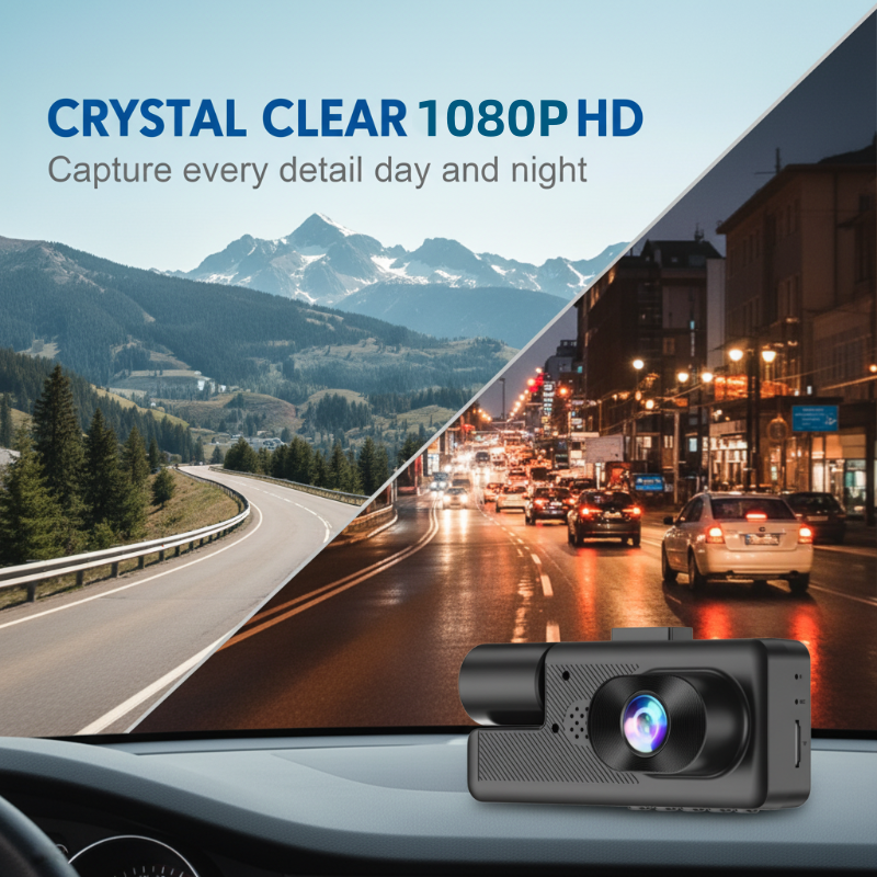 🔥 50 % rabatt 🚗 3-kanals Full HD 1080P-bilkamera med Wi-Fi