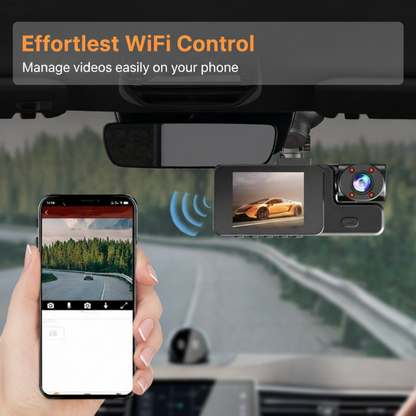 🔥 50 % rabatt 🚗 3-kanals Full HD 1080P-bilkamera med Wi-Fi