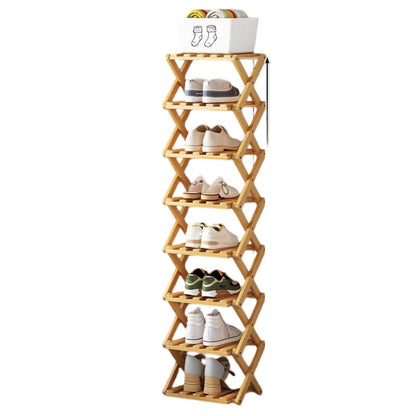 🔥🔥50 % RABATT!!👟Slitstarkt, hopfällbart skoställ av bambu