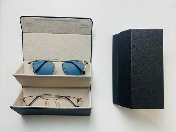 👓 50% RABATT! 🕶️ Glasögonfodral i Läder – Rymmer Flera Glasögon, Mjuk Insida & Perfekt För Förvaring & Resor 🧳