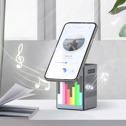 Multifunktionell Laddningsstation med Inbyggd Bluetooth-Högtalare och Klock