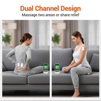 🔥Bärbar Dual Channel TENS Unit Muskelstimulator