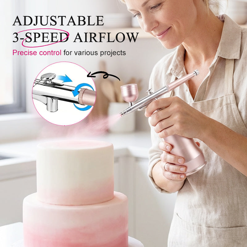 ✨🔥Trådlös Airbrush-kit med kompressor för smink💕