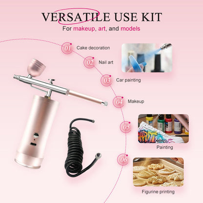 ✨🔥Trådlös Airbrush-kit med kompressor för smink💕