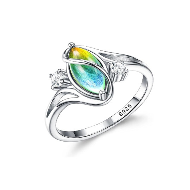 ✨💍60 % RABATT🔥 Geometrisk oval månstensring med zirkoniadetaljer – Mystisk, glittrande och tidlöst elegant! 🌙✨