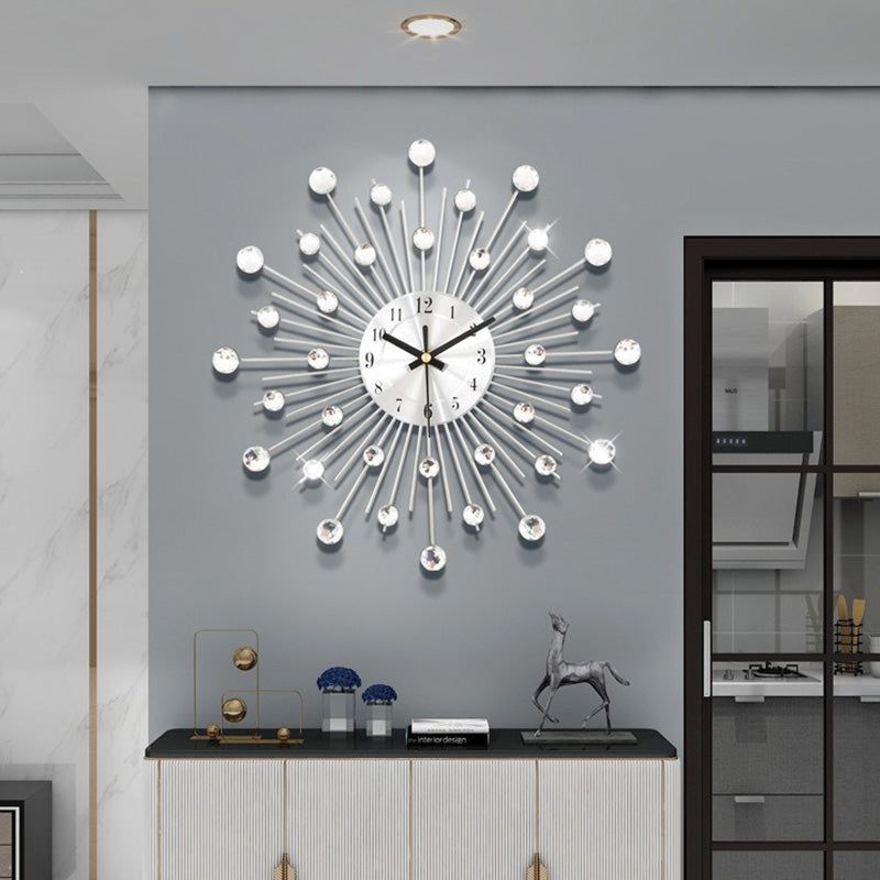 ✨50% RABATT🕰️ Kreativ väggklocka i strass – Tyst, minimalistisk lyx för vardagsrum, matsal och entré! 💎🏡