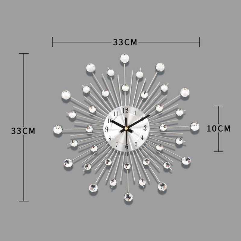 ✨50% RABATT🕰️ Kreativ väggklocka i strass – Tyst, minimalistisk lyx för vardagsrum, matsal och entré! 💎🏡