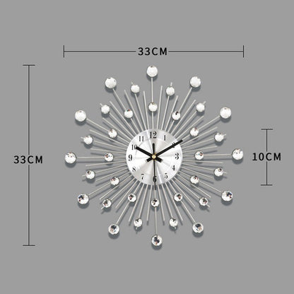 ✨50% RABATT🕰️ Kreativ väggklocka i strass – Tyst, minimalistisk lyx för vardagsrum, matsal och entré! 💎🏡