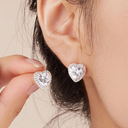 ⏳Begränsad tid – 50% rabatt⏰Hjärtformad kristallsmyckeset med halsband och örhängen