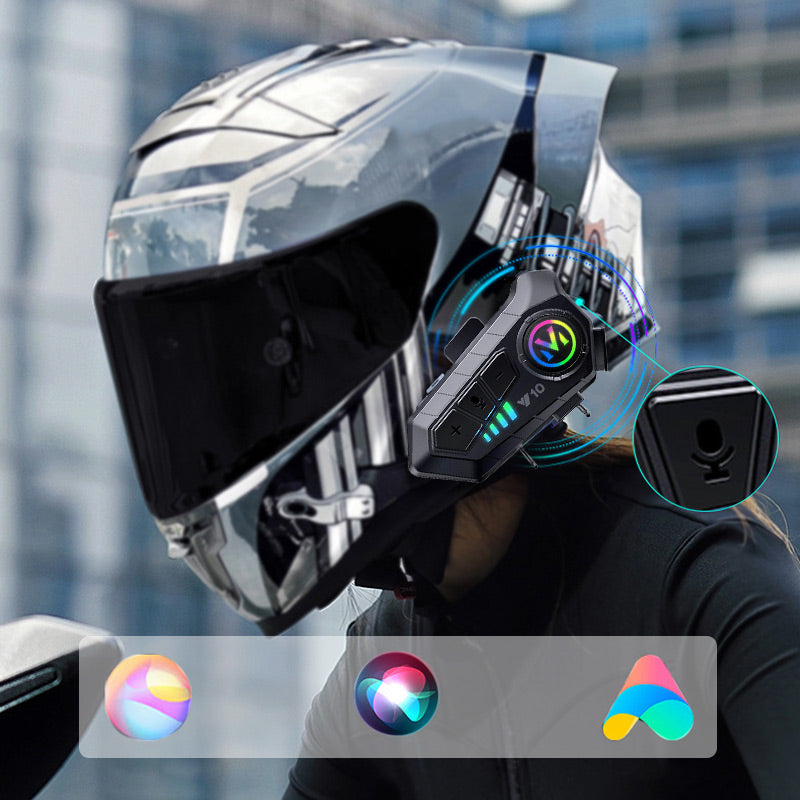 Motorcykel Bluetooth-headset för halv-/helhjälm