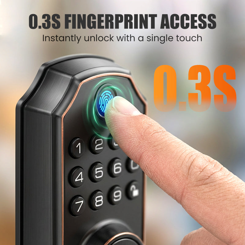 Smart fingeravtryckslås med låsknappsats