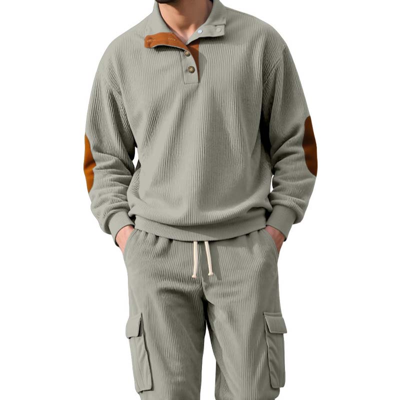 🎁 Nya Tillskott 2026 50% Rabatt 💥 Trendigt Herretröja- och Cargohousutset i 2 Delar