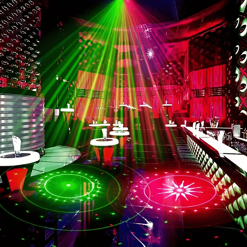 DJ-laserpartylampa med 7 ljuslägen och fjärrkontroll