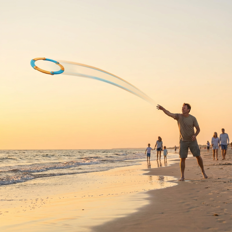 🌟Den senaste trenden inom frisbee-lek! 🎉 Gör lektiden ännu mer spännande med vår avtagbara frisbee-leksak!