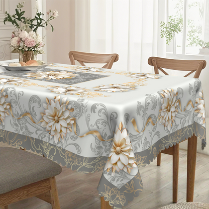 ⏳Begränsad tid 50% rabatt⏰Elegant vattenfast repad blomsterduksduk💮