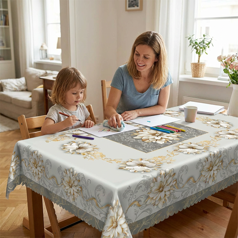 ⏳Begränsad tid 50% rabatt⏰Elegant vattenfast repad blomsterduksduk💮