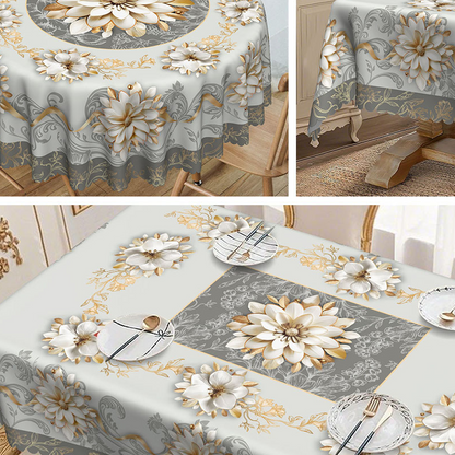 ⏳Begränsad tid 50% rabatt⏰Elegant vattenfast repad blomsterduksduk💮