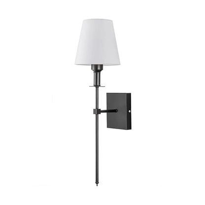 Klassisk vägglampa med tygskärm