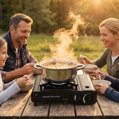 🔥🎁Nyhet 50 % RABATT🔥Bärbar spis för butan och flytande gas