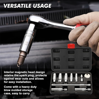 🔥10-delars magnetisk svängbar tändstiftshylsa