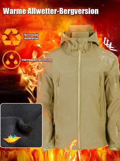 Taktiskt softshelljacka- och byxset • Vattentätt • Vindtätt • Isolerande • Lämpligt för vinter- och terrängbruk