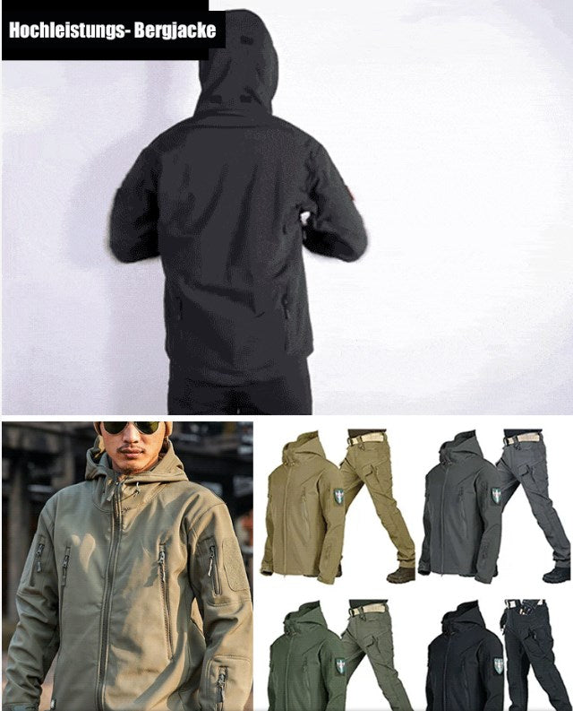 Taktiskt softshelljacka- och byxset • Vattentätt • Vindtätt • Isolerande • Lämpligt för vinter- och terrängbruk