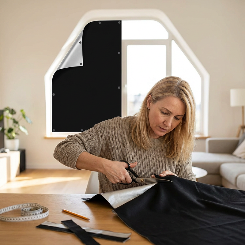 🪟 60% RABATT! ✨ Återanvändbar Magnetisk Mörkläggningsgardin – Lätt att installera, Tätningsfunktion & Perfekt för sömn 🛌