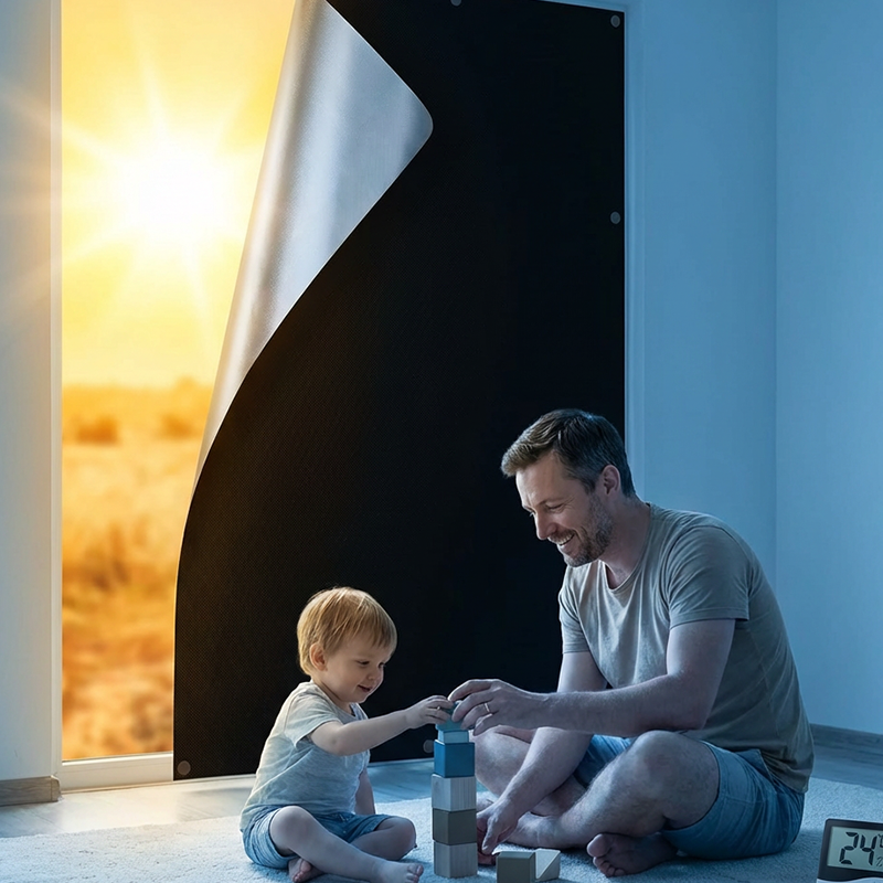 🪟 60% RABATT! ✨ Återanvändbar Magnetisk Mörkläggningsgardin – Lätt att installera, Tätningsfunktion & Perfekt för sömn 🛌
