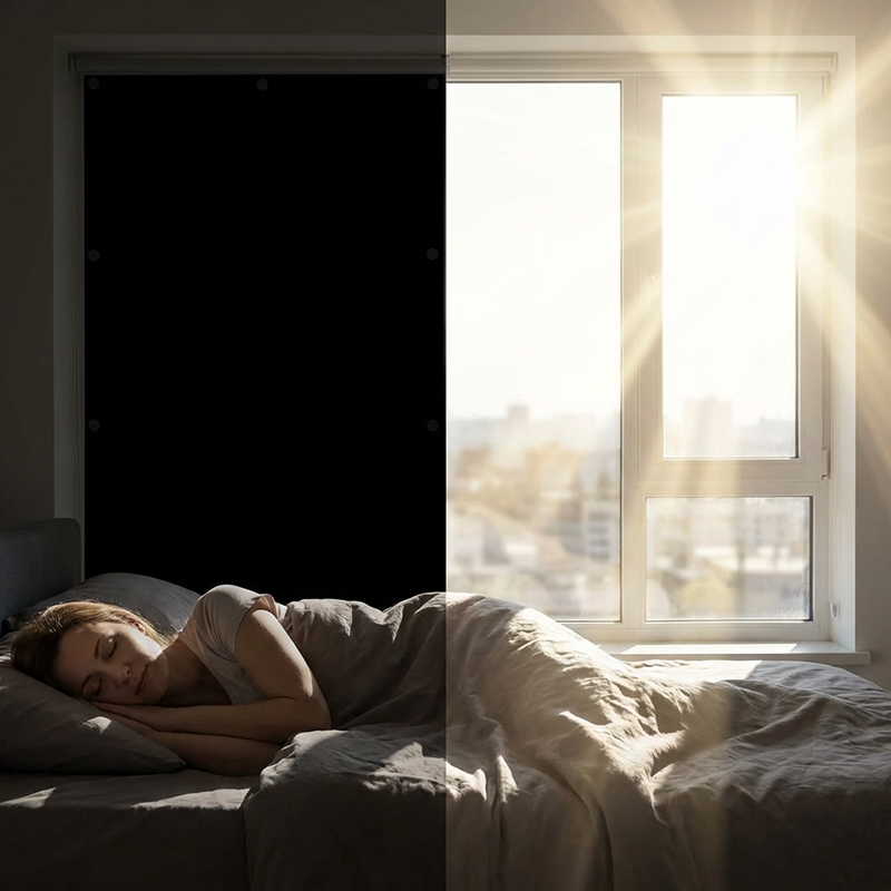 🪟 60% RABATT! ✨ Återanvändbar Magnetisk Mörkläggningsgardin – Lätt att installera, Tätningsfunktion & Perfekt för sömn 🛌