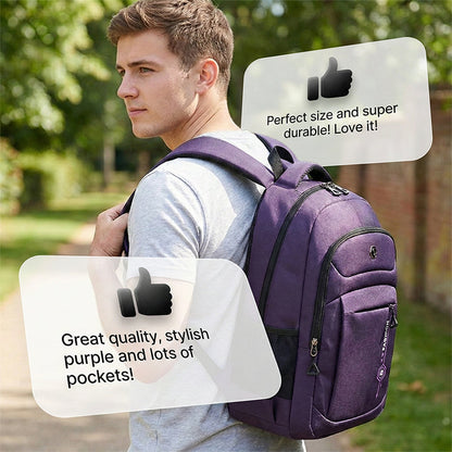 🎒 60% RABATT! 💼 Lätt och Slitstark Ryggsäck – Rymlig, Ergonomiskt designad & Perfekt för skola och arbete ✨