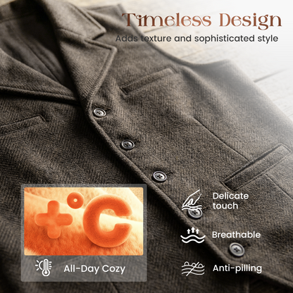 👔 60% RABATT! 🔥 Slim Fit-väst för Män – Casual Business Look, Elegant Design & Perfekt Passform 💼