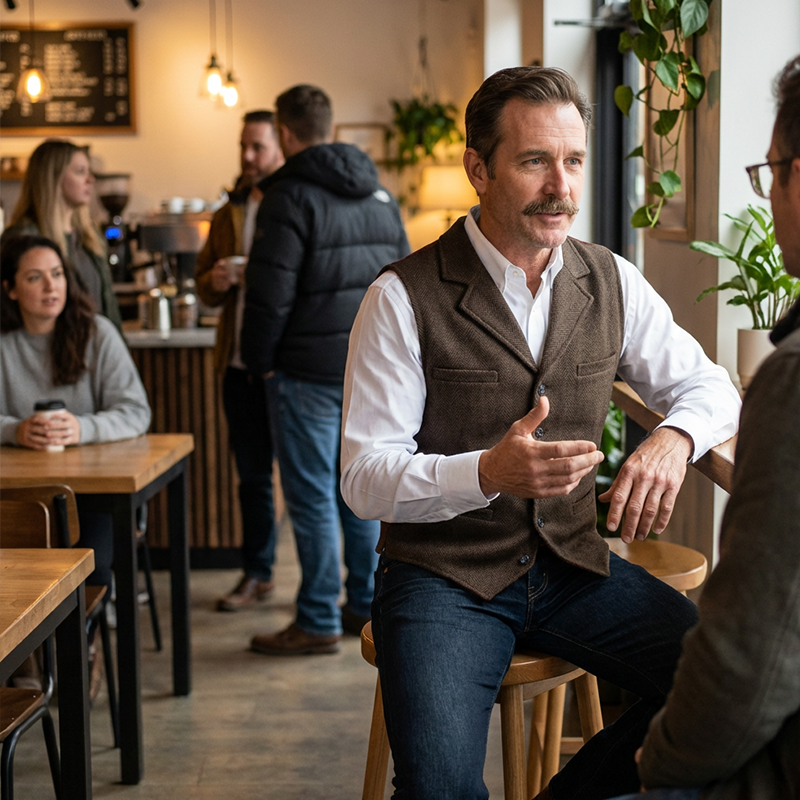 👔 60% RABATT! 🔥 Slim Fit-väst för Män – Casual Business Look, Elegant Design & Perfekt Passform 💼
