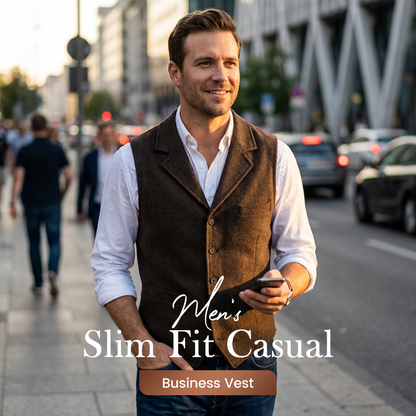 👔 60% RABATT! 🔥 Slim Fit-väst för Män – Casual Business Look, Elegant Design & Perfekt Passform 💼