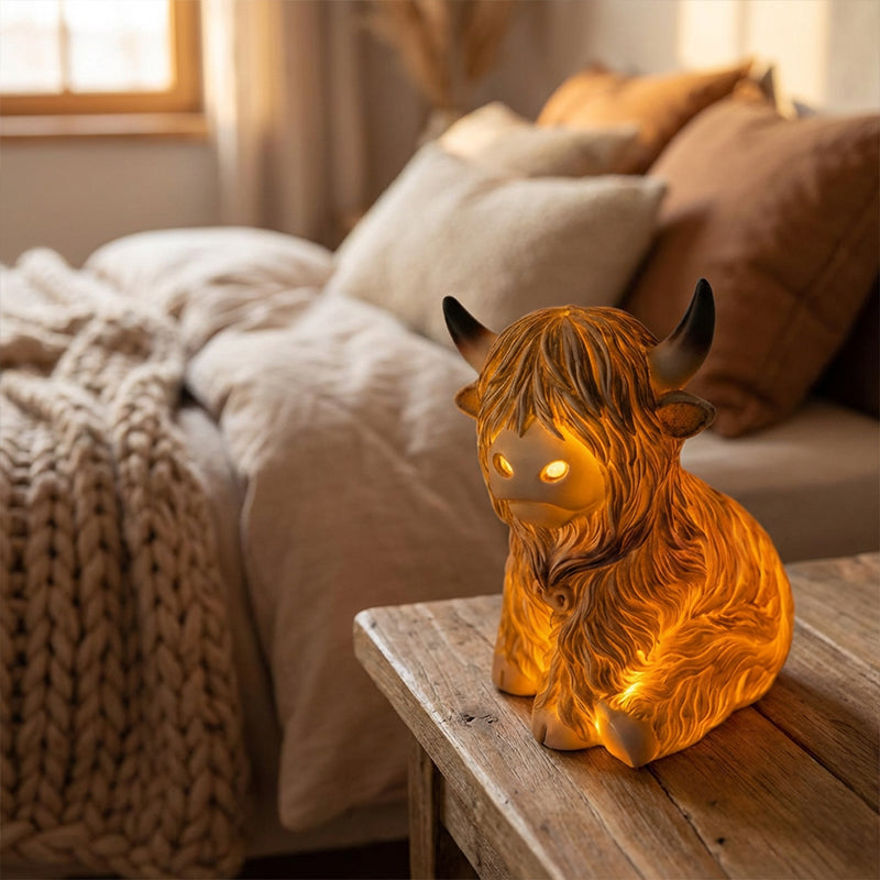 🐮Nyhet 50 % RABATT🔥Varm Highland Light: Lampa i form av en Highland-ko