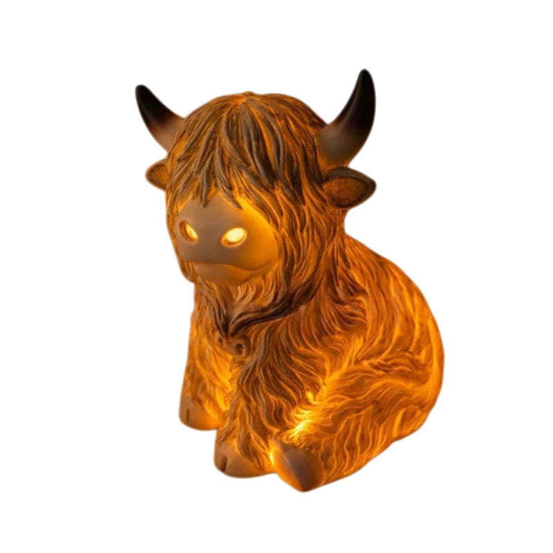 🐮Nyhet 50 % RABATT🔥Varm Highland Light: Lampa i form av en Highland-ko