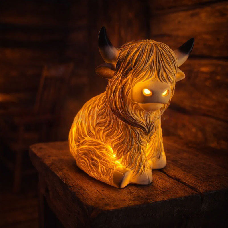 🐮Nyhet 50 % RABATT🔥Varm Highland Light: Lampa i form av en Highland-ko
