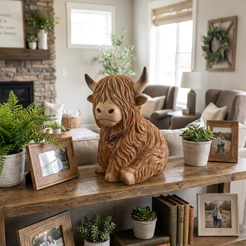 🐮Nyhet 50 % RABATT🔥Varm Highland Light: Lampa i form av en Highland-ko