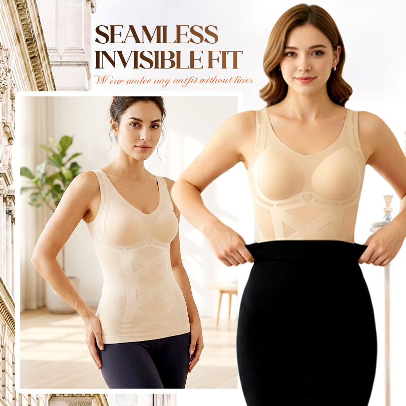📢📢🔥50 % RABATT !! ✨Sömlös kroppsformande camisole med inbyggd behå