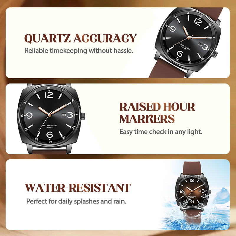 ⌚ 60% RABATT! 🕰️ Klassiskt Vardagsur med Kvartsverk – Tidlös design, Tyst gång & Lättläst urtavla ✨
